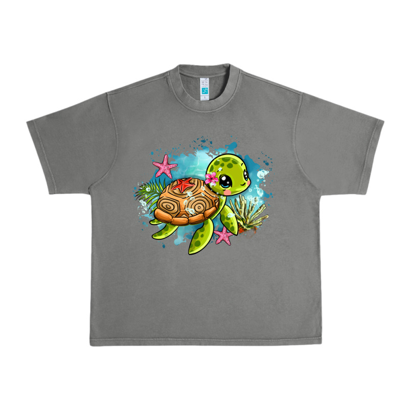 Ocean With Turtle Urban Heavy Tee by AdoDesignShop | Teevron