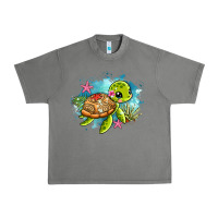 Tornado ocean with turtle Urban Heavy Tee - AdoDesignShop