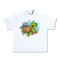 White ocean with turtle Urban Heavy Tee - AdoDesignShop