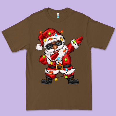 Afro Dabbing Santa Premium Tee Designed By Zillion Design Studio