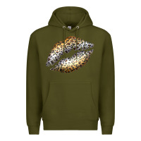 Army Green Cheetah Lips Premium Hoodie - Bettercallsaul