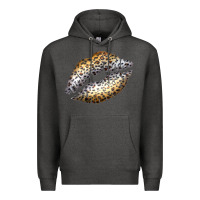 Charcoal Heather Cheetah Lips Premium Hoodie - Bettercallsaul