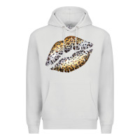 Dove Grey Cheetah Lips Premium Hoodie - Bettercallsaul