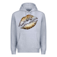 Heather Grey Cheetah Lips Premium Hoodie - Bettercallsaul