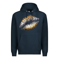 Navy Cheetah Lips Premium Hoodie - Bettercallsaul