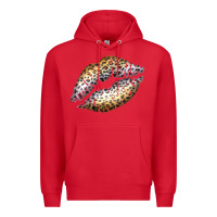Red Cheetah Lips Premium Hoodie - Bettercallsaul