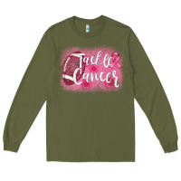 Army Green tackle cancer football leopard Long Sleeve Tee - AdoDesignShop