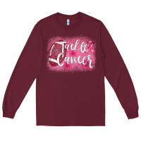 Burgundy tackle cancer football leopard Long Sleeve Tee - AdoDesignShop