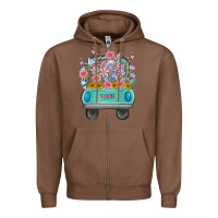 Chestnut truck with flowers Zipper Hoodie - MaliasSmallBusiness