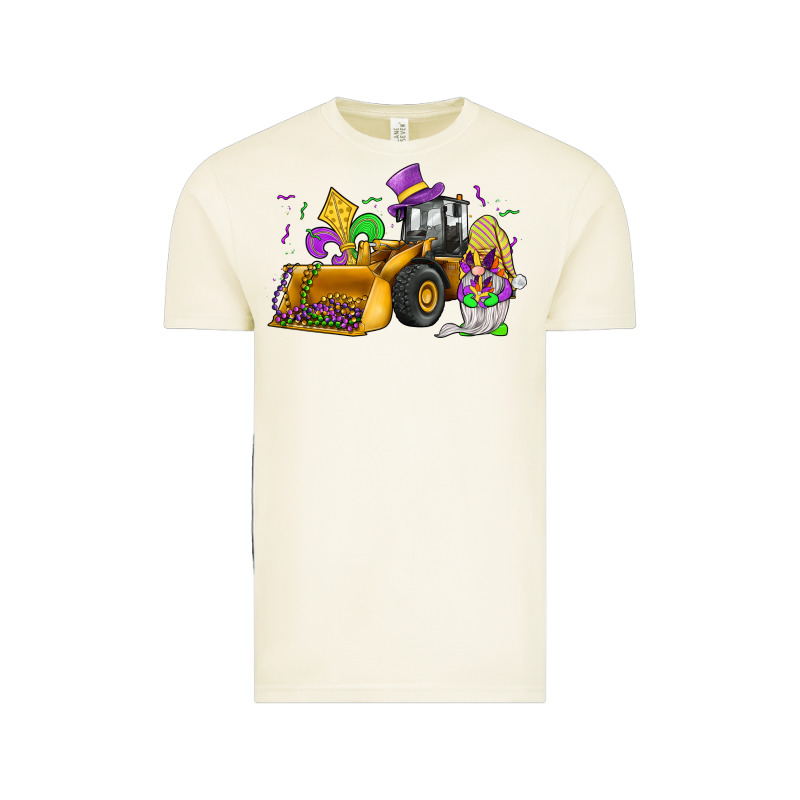 Mardi Gras Gnome Bulldozer Vintage Tee by JahusDesignShop | Teevron