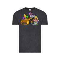 Vintage Black mardi gras gnome bulldozer Vintage Tee - JahusDesignShop