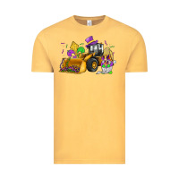 Vintage Mustard mardi gras gnome bulldozer Vintage Tee - JahusDesignShop