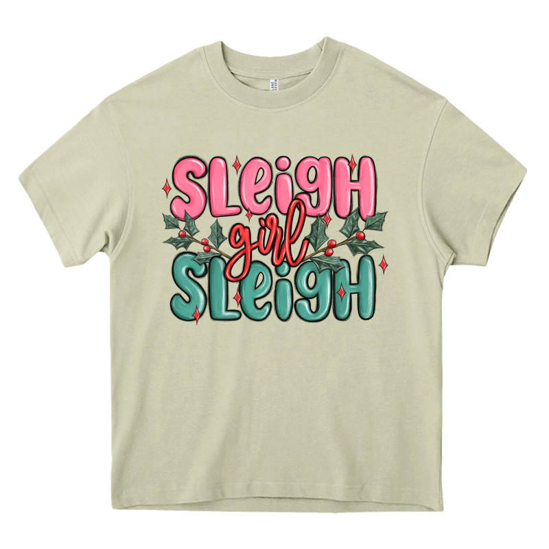 Sleigh Girl Sleigh Christmas Heavy Core Tee by MaliasSmallBusiness | Teevron