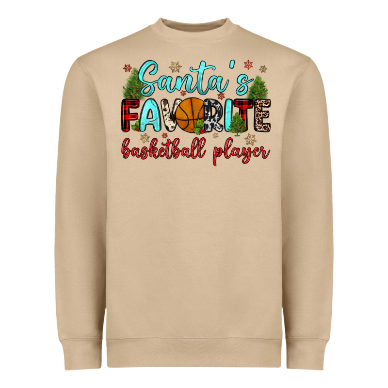 Santa S Favorite Basketball Player Heavyweight Sweatshirt by JahusDesignShop | Teevron
