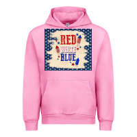 Fuchsia Pink red white blue Urban Hoodie - TumblerDesignByShophia