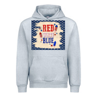 Heather Grey red white blue Urban Hoodie - TumblerDesignByShophia