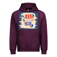 Mauve Wine red white blue Urban Hoodie - TumblerDesignByShophia