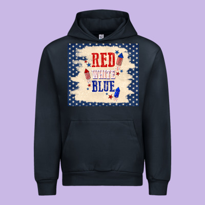 Red White Blue Urban Hoodie Designed By Tumblerdesignbyshophia