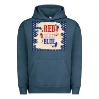 Pigment Midnight Navy red white blue Urban Hoodie - TumblerDesignByShophia