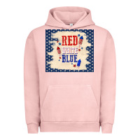 Pigment Salmon red white blue Urban Hoodie - TumblerDesignByShophia