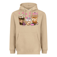 Cat Coffee Cups With Paw Bbs Heavyweight Hoodie | Teevron