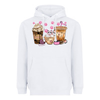 White cat coffee cups with paw bbs Heavyweight Hoodie - BundleAndBundleShop