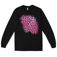 Black pink leopard patch Long Sleeve Tee - AdoDesignShop