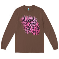 Chestnut pink leopard patch Long Sleeve Tee - AdoDesignShop