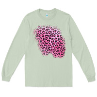 Matcha pink leopard patch Long Sleeve Tee - AdoDesignShop