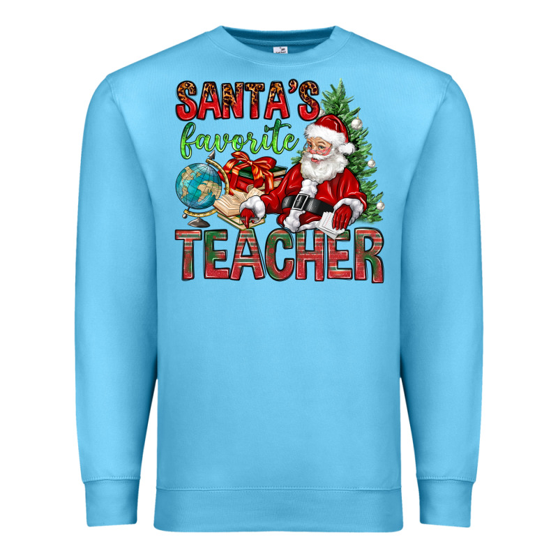 Santa's Favorite Teacher Premium Sweatshirt by BundleAndBundleShop | Teevron