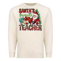Sandshell Santa's Favorite Teacher Premium Sweatshirt - BundleAndBundleShop