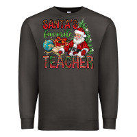 Smoke Santa's Favorite Teacher Premium Sweatshirt - BundleAndBundleShop