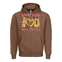 Little Miss 100 Days Smarter Zipper Hoodie | Teevron