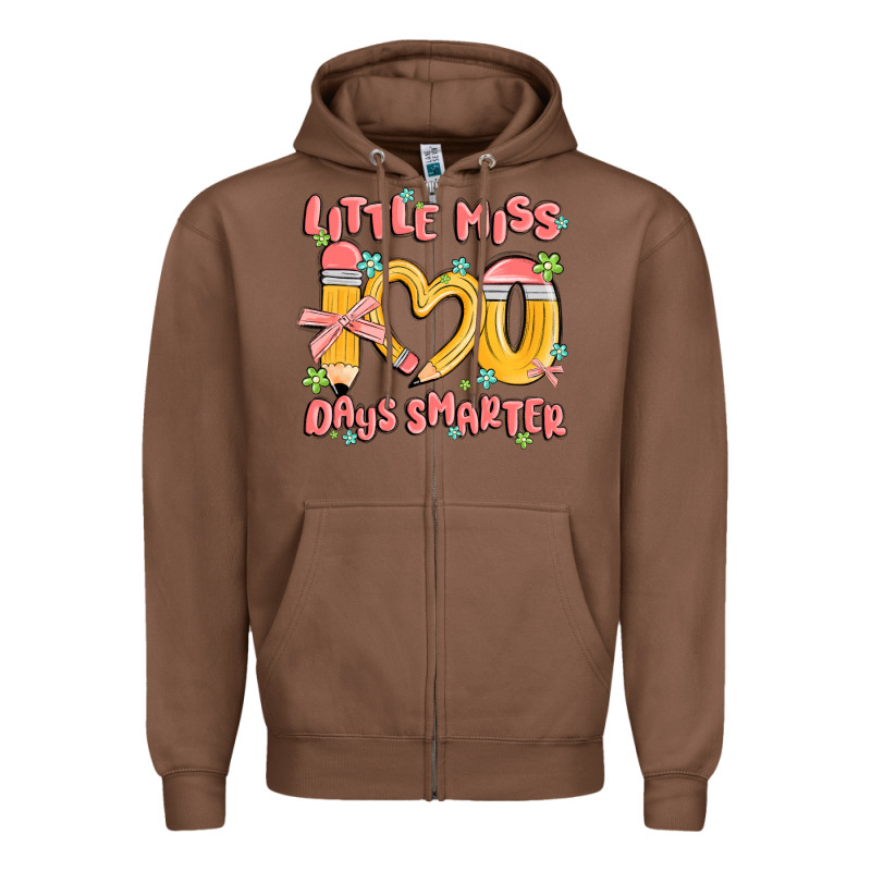 Little Miss 100 Days Smarter Zipper Hoodie by MaliasSmallBusiness | Teevron