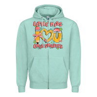 Seafoam little miss 100 days smarter Zipper Hoodie - MaliasSmallBusiness