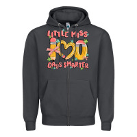 Smoke little miss 100 days smarter Zipper Hoodie - MaliasSmallBusiness