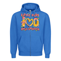 True Royal little miss 100 days smarter Zipper Hoodie - MaliasSmallBusiness