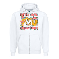 White little miss 100 days smarter Zipper Hoodie - MaliasSmallBusiness