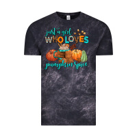 Cloud Black just a girl who loves pumpkin spice Vintage Tee - AdoDesignShop