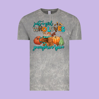 Just A Girl Who Loves Pumpkin Spice Vintage Tee Designed By Adodesignshop