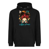 Black coffee please messy bun with coffee bean bbs Heavyweight Hoodie - BundleAndBundleShop