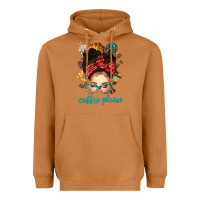 Meerkat coffee please messy bun with coffee bean bbs Heavyweight Hoodie - BundleAndBundleShop