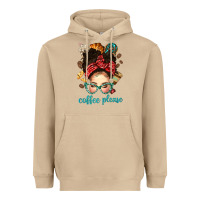 Mushroom coffee please messy bun with coffee bean bbs Heavyweight Hoodie - BundleAndBundleShop