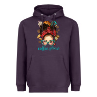 Plum coffee please messy bun with coffee bean bbs Heavyweight Hoodie - BundleAndBundleShop