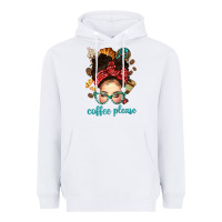 White coffee please messy bun with coffee bean bbs Heavyweight Hoodie - BundleAndBundleShop