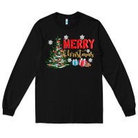 Black merry christmas tree Long Sleeve Tee - AdoDesignShop