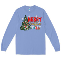 Colony Blue merry christmas tree Long Sleeve Tee - AdoDesignShop