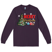 Plum merry christmas tree Long Sleeve Tee - AdoDesignShop