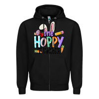 Black one hoppy teacher Zipper Hoodie - MaliasSmallBusiness
