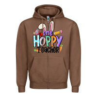 Chestnut one hoppy teacher Zipper Hoodie - MaliasSmallBusiness